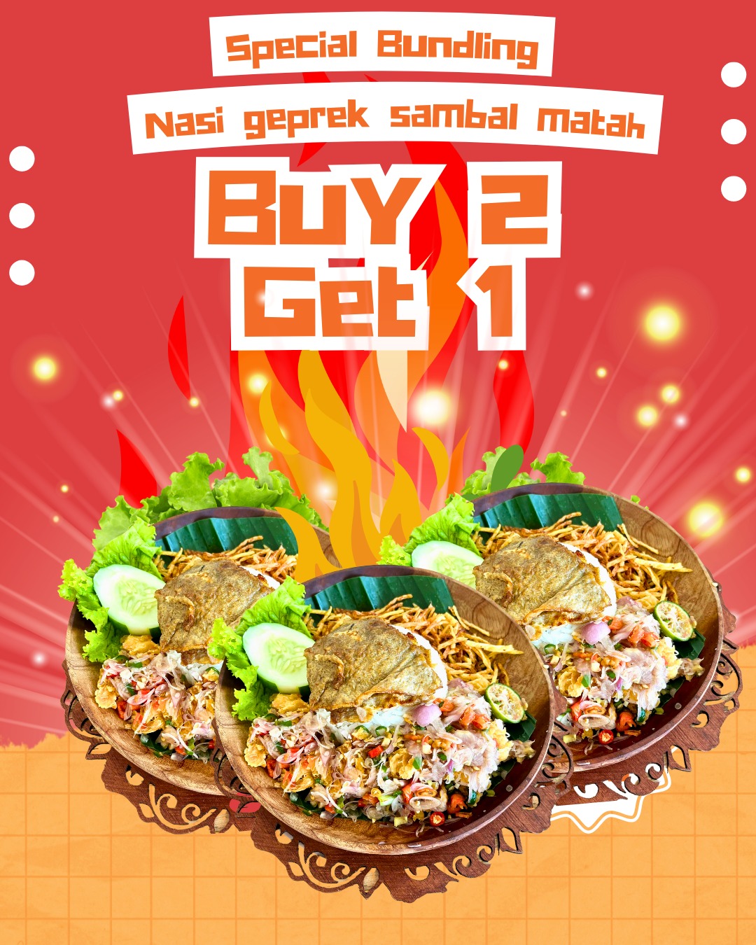 PROMO GEPREK MATAH BUY 2 GET 1